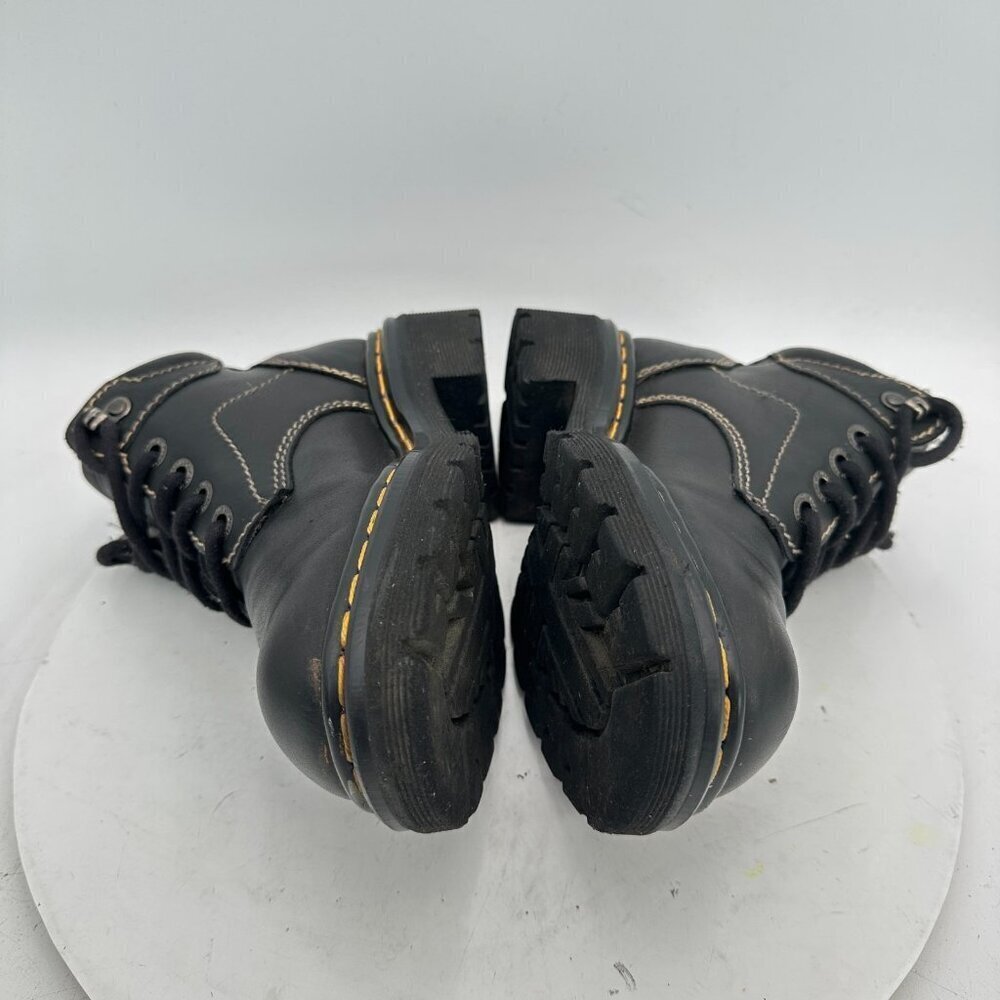 Dr. Martens Kids Size 4 Black Leather Combat Boot - Picture 7 of 11